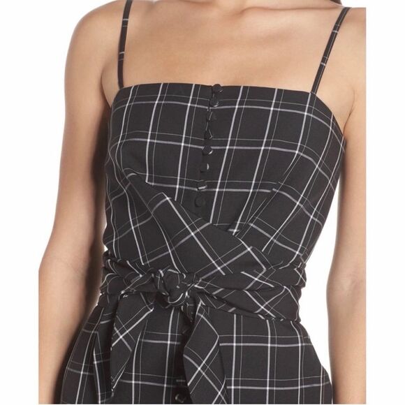 Fame and Partners Honor Windowpane Midi Dress Size 6 - Picture 3 of 8